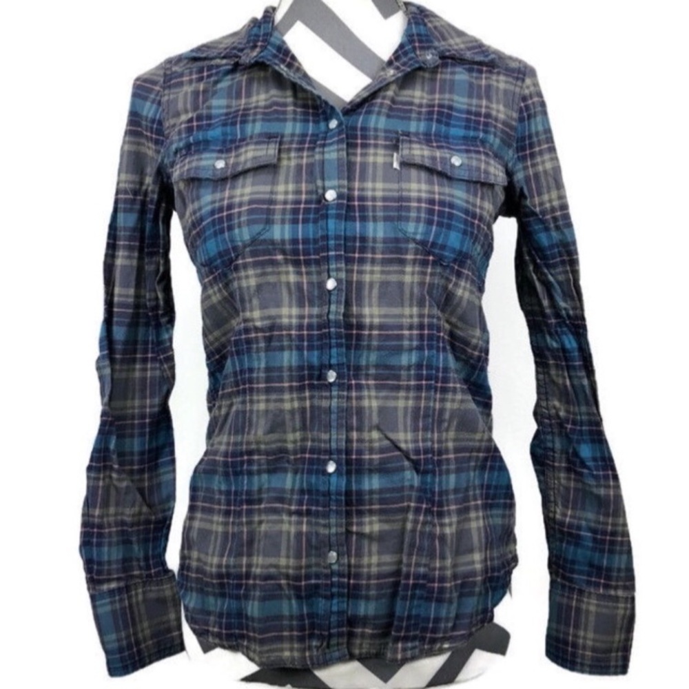 Levi’s Women’s Plaid Western Shirt XS